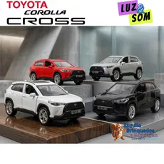 Carrinho Miniatura Toyota Corolla Cross Metal Com Luz e Som