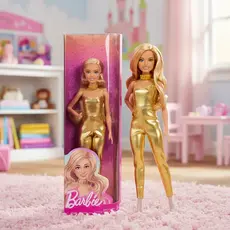 Boneca Barbie Macacão Dourado - Mattel