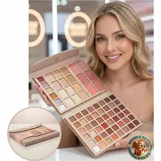 Make Estojo de Maquiagem Multifuncional Sarah's Beauty Paleta 72 Itens Sombra Blush Contorno Iluminador Sarahs Beauty