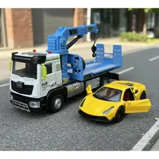 Miniatura Caminhão Reboque Guincho Plataforma Metal 1:40
