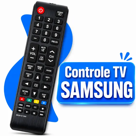 Controle Remoto Samsung TV Smart Compatível LED LCD 4K Smart Hub
