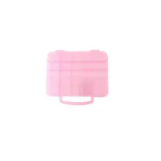 Maleta Plastica Organizadora Joy 25 Divisórias - Rosa Transparente
