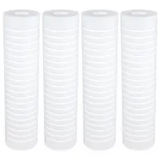 Kit 4 Refil Filtro Caixa D´água Ranhurado 9 3/4 5 Micra Cor Branco