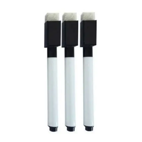 KIT Canetas para Quadro Branco Lousa Com Apagador E Imã