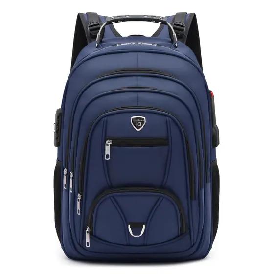 Mochila Notebook Impermeável Faculdade Trabalho Viagem Usb/Fone Cabo De Aço 20191