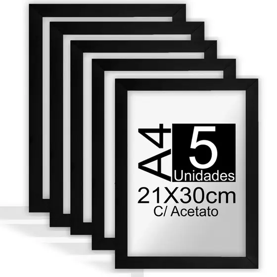 Molduras A4 Para Diploma/Certificado Fotos Com Acetato Decoração Sala Escritório Quarto Quadro