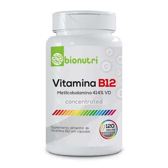 Vitamina B12 Metilcobalamina 414% VD (120 cápsulas) - Bionutri