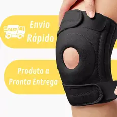 Joelheira De Compressão Ortopédica Articulada Esportiva Com Apoio Reforçado Para Alívio De Dor No Joelho