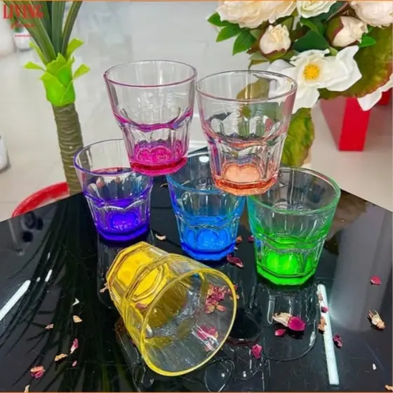 Conjunto 6 Copos de Shot Coloridos 50ml em Vidro Allure para Drinks e Festas