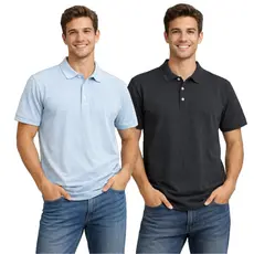 KIT 2 Ou 1 Camisa Gola Polo Slim Piquet Masculina Algodão Premium