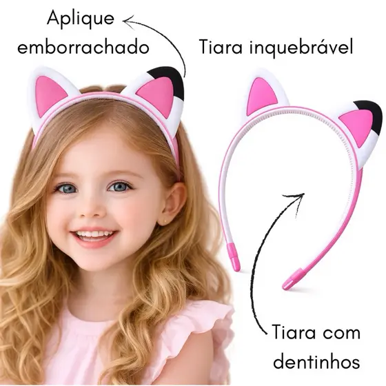 Tiara da Gabby Emborrachado ALTA QUALIDADE/ A Casa Mágica Da Gabby / Arco Tiara Orelhinhas Gatinha Pandy