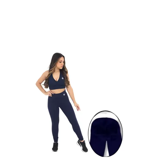 calça legging flanelada md cintura alta peluciada quentinha premium