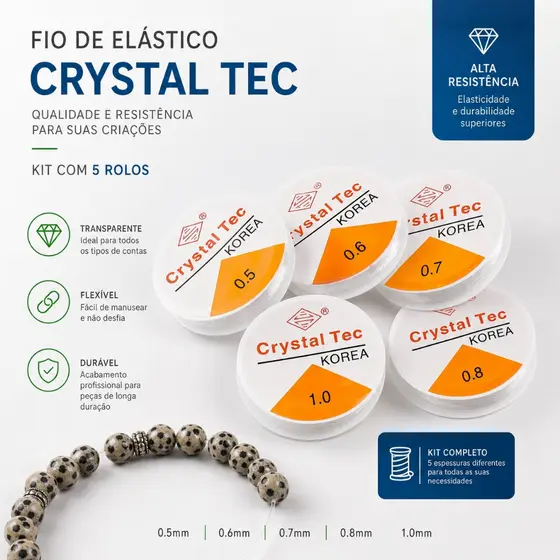 St.kunkka 1pacote Cristal Elástico Miçangas Corda Elást Fio Estiramento Para DIY Colar Pulseira Jóias Fazendo Artesanato