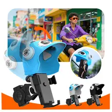 Suporte de Celular Para Moto Proteção de Telefone Capacete Motocicleta Bicicleta Navegação Elétrica