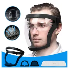 Máscara De Proteção Facial com Filtro Face Shield Segurança Total Transparente Antiembaciamento