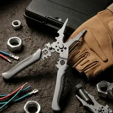 Alicate Multifuncional Universal 28 em 1 Profissional Eletricistas Descascador Crimpador Cortador