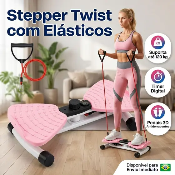 Twister Fitness Modelador De Cintura Com Torção e Corda abdominais Antiderrapante Monitor Digital