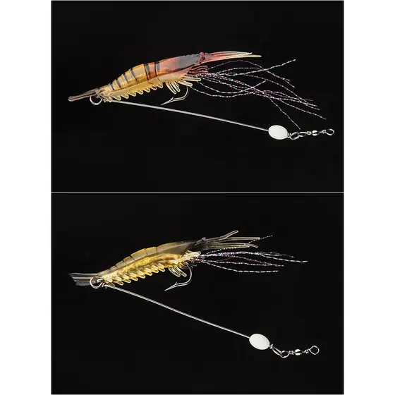isca kit com 10 Pçs Camarão Luminosa Isca De Pesca Isca Artificial Iscas De Plástico Macio Gancho 9 cm