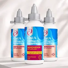 Kit King Cutilagem Europeia Cora Removedor de Cutículas em Gel + Esfoliante + Hidratante 100ml