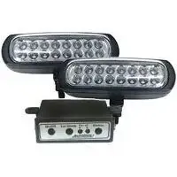 Milha Strobo Safetycar Slim - 16 Leds Branco Corpo Preto