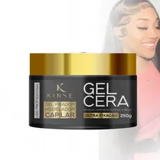 Gel de Cabelo Feminino Ultra Fixação Baby Hair Penteados Efeito Molhado Modelador Kinse 250g Gel Cera Capilar