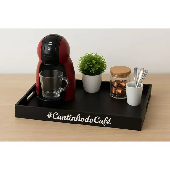 Bandeja Cantinho Do Cafe Luxo Servir Café Xícara Cafeteira