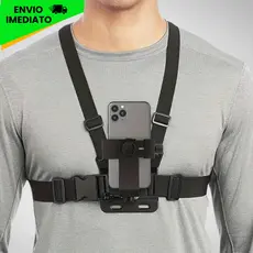 Suporte de Peito Para Celular e Gopro Peitoral Peito ajustável Câmera Esportivo Moto Bike 1408