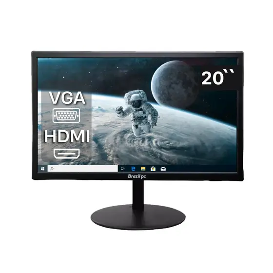 Monitor Led 20 Polegadas 75Hz 5ms Widescreen Vesa Hdmi Vga Preto