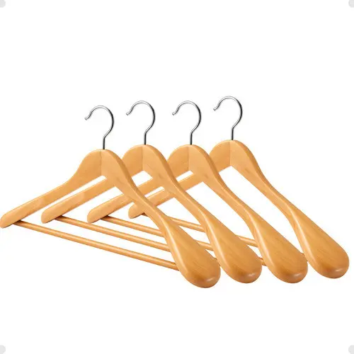 【Cozena】 Kit 5 Cabides Terno de Madeira Premium – Elegância, Resistência e Organização