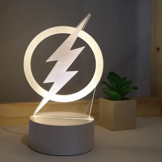 Luminária LED 3D de Mesa / Luz Noturna Presente Criativo/Decoração-The Flash, DC Comics,Super-Herói