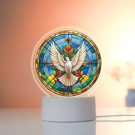 Luminária colorida Led UV - Espirito Santo, Religiosos,