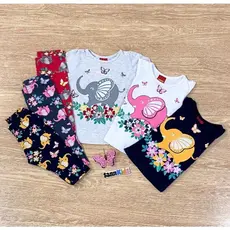 Conjunto Camiseta Em Malha Manga Longa E Legging Kyly