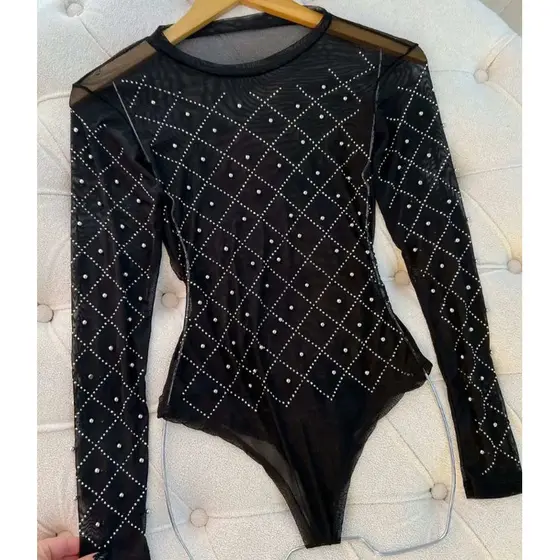Bory Tule Feminino Pedraria Luxo