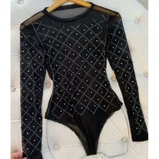 Bory Tule Feminino Pedraria Luxo