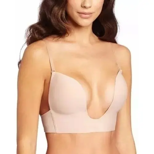 Sutiã Decote U Super Profundo Top Push Up Decotado Cavado
