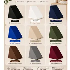 Kit com 2 Capas para Travesseiro Ortobom / Fronha para Almofada Ortobom Triangular 40x40x55cm Suave Encosto