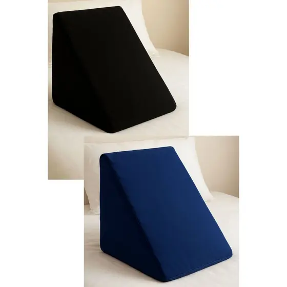 Kit 2 unidades Capa Fronha  Para Travesseiro Encosto Almofada Triângular C/ Ziper /Várias Cores
