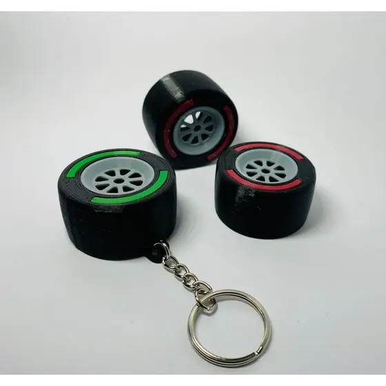 Chaveiro Pneu F1 Personalizado FORMULA 1 Impressao 3d