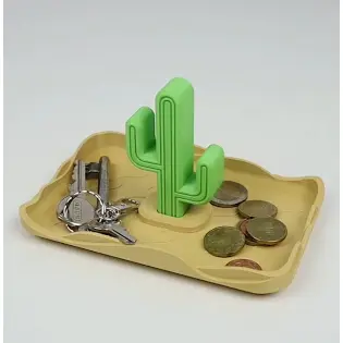 Porta Chaves CACTO Decorativo Organizador de Mesa Impressao 3d