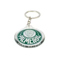 Chaveiro Oficial Palmeiras – Acrílico e Metal com Escudo Giratório Torcida Verdão