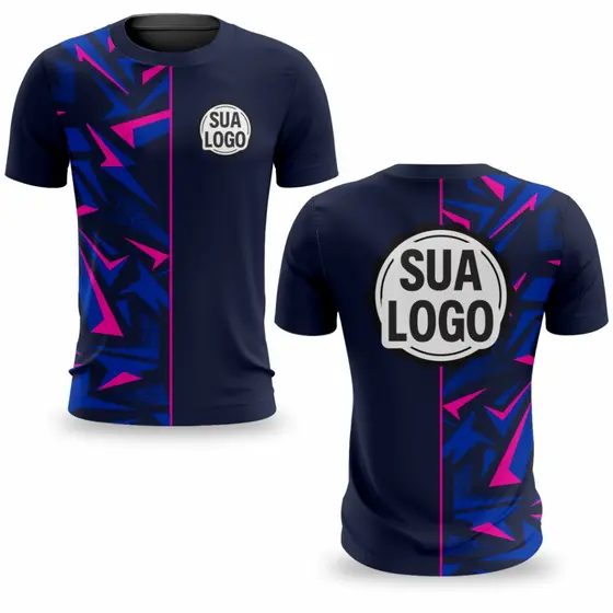Kit 5 Camisetas Masculinas Femininas Personalizadas Com Logo Uniforme Sublimação Digital