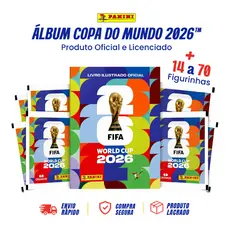 Álbum Copa do Mundo 2026 Oficial Panini com 2 a 10 Pacotes de Figurinhas 14 a 70 Stickers