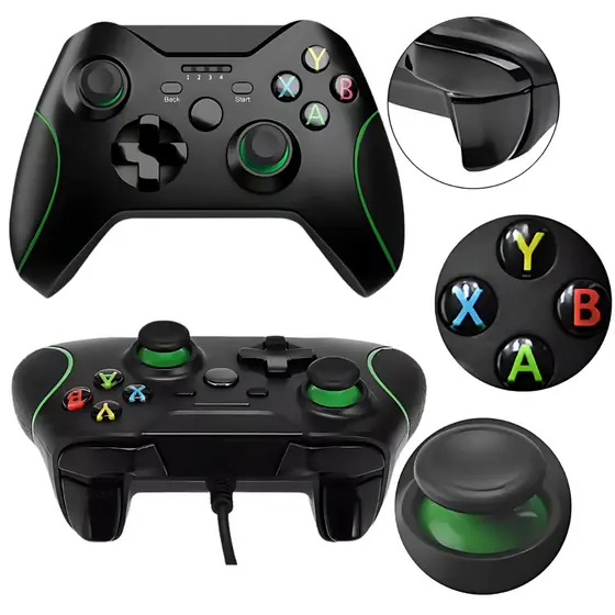 Controle Compativel Xbox One Com Fio USB PC Series S Manete Joystick Gamer Controller Alta Precisão