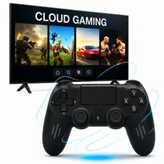 Controle Sem Fio Compatível Ps4 PC Gamer Joystick Recarregavel Manete para Smart TV Preto
