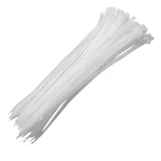 Kit 100 Abraçadeira Nylon Enforca Gato 7,60mm X 300mm Grossa Cor branca