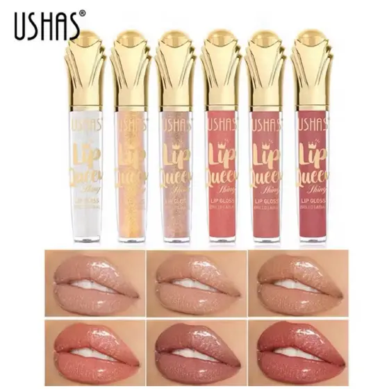 Brilho Labial Perolizado Gloss hidratante Lip queen Ushas (L0560)