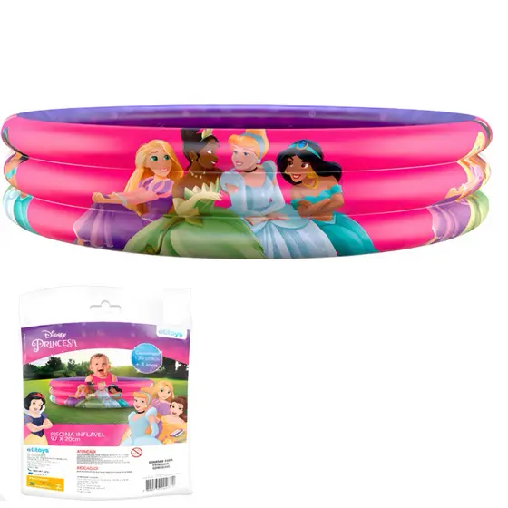Piscina infantil inflável 130 litros Princesas