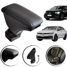 Apoio de Braço Central com Porta Objetos para Volkswagen Virtus e Polo 2018 em Diante Encaixe Perfeito Conforto