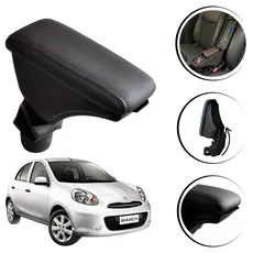 Apoio de Braço Artefactum Nissan March 2011 a 2023 com Porta-Objetos e Porta-Caneta – Console Central