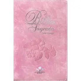 Bíblia Sagrada Letra Gigante - Rosa Nobre